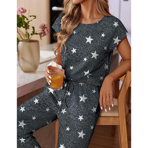 Ensemble décontracté surdimensionné pour femmes, t-shirt à manches courtes et pantalon large assorti - Product Image 5
