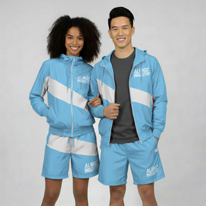 Nouvelle conception, survêtements coupe-vent légers de couleur unie, séchage rapide, nylon / polyester, survêtement coupe-vent de haute qualité - Product Image 5