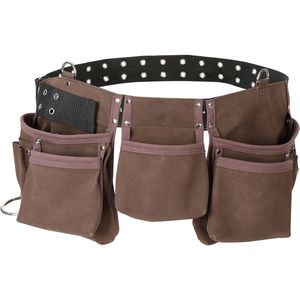 Cintura Porta Attrezzi in Pelle Resistente con 13 Tasche, Regolabile 29-54 Pollici, Doppio Porta Martello, Borsa Porta Utensili Durevole, Personalizzabile OEM - Product Image 1