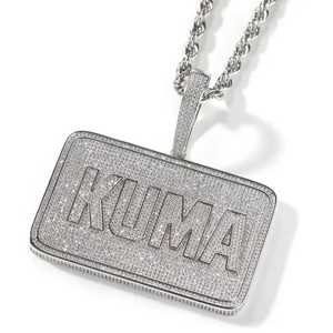 Hip Hop Iced Out Moissanite Name Pendant Necklace Custom Letter 925 <b>Silver</b> Gold Plated <b>Charm</b> for Men Women Everyday Wear Gift - Product Image 1