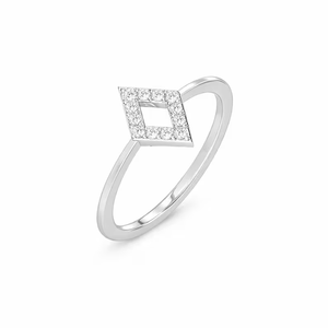 Bague de fiançailles en or blanc 10 carats avec diamant de laboratoire de 1,00 carat, clarté VS1, couleur F, taille brillant rond, sertie pavé, certifiée IGI - Product Image 3