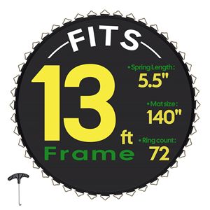 Trampolín de 12 pies con 72 anillas para saltar - Product Image 5