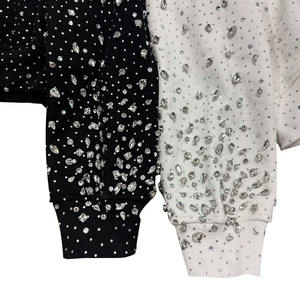Sweats à capuche de haute qualité avec strass, logo personnalisé, coupe et couture sur mesure, pour homme, grande taille, hiver, vierges, épais - Product Image 2