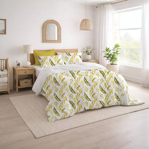 Ensemble de housse de couette en coton, housse de couette douce et légère avec taies d'oreiller, fermeture éclair cachée, durable et lavable en machine - Product Image 2