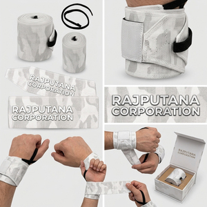 Bandes de poignet en coton pour la musculation, entraînement croisé, 100% coton, bandes de poignet robustes pour soulever des poids, bandes de poignet en coton pour deadlift - Product Image 6