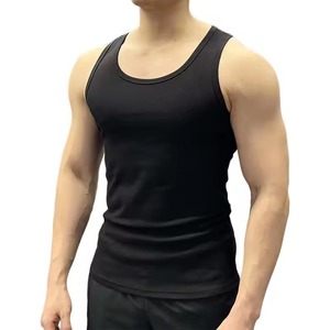 Débardeur Homme Personnalisé Haut de Gamme en Mélange Coton/Spandex Côtelé Extensible, Séchage Rapide, 120g, Style Urbain, Idéal pour la Gym - Product Image 1