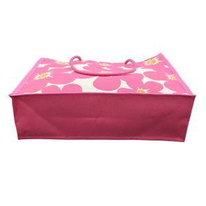 Sac en coton de jute écologique avec poignée en corde, grand sac de plage imprimé floral, design attrayant, taille unique, sacs promotionnels - Product Image 4