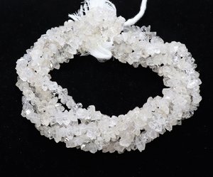 ลูกปัดเพชรเฮอร์คิเมอร์สีขาวธรรมชาติ AAA ขนาด 8-9 มม. ลูกปัดควอตซ์เพชรเฮอร์คิเมอร์ใส ขนาด 15.5 นิ้ว แบบหยาบ - Product Image 5