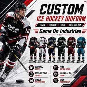 With Own Logo Highest Quality OEM ODM Service Premium With Private Lable Custom Ice Hockey Uniform Set Team Jersey Pants - Product Image 1