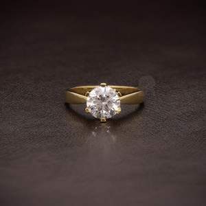 Anillo solitario de diamante redondo cultivado en laboratorio para unisex, oro macizo de 14K, joyería para propuesta de matrimonio para novias, anillos al por mayor. - Product Image 6