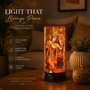 Radha Krishna LED Night <b>Lamp</b> Acrylic Spiritual Table Light Decorative Bedside <b>USB</b> Touch Janmashtami Diwali Gift for Home Temple - Product Image 4