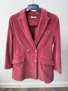 เสื้อเบลเซอร์กำมะหยี่สีชมพูทรงวินเทจ Circolo 1901 สำหรับผู้หญิง กระดุมสองแถวสีทอง - Product Image 2