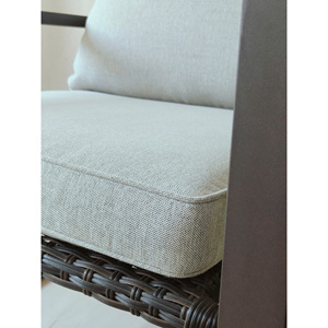 All Weather Metal Garden Seating Set with Soft <strong>Cushions</strong> and Wide Armrests for Sunroom <strong>Conservatory</strong> Porch - Product Image 5