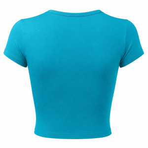 T-shirt court pour femme, coupe décontractée, coton premium, usage quotidien, directement de l'usine, t-shirt court oversize pour femme, léger, mode streetwear. - Product Image 5