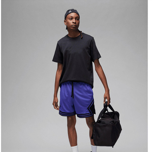 Shorts de basket pour hommes, couleur unie violet, avec bande latérale, taille à cordon de serrage, respirant, style sportif, tissu tissé - Product Image 1