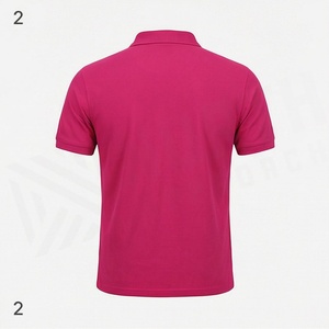 เสื้อโปโลผู้ชายแบบสั้น แขนสั้น ผ้าฝ้าย ไซส์ใหญ่ สตรีทแวร์ ระบายอากาศได้ดี รับออกแบบโลโก้ OEM สีสันตามสั่ง - Product Image 2