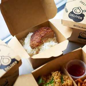 Contenedores de Alimentos Desechables Sostenibles con Diseño Resistente a Fugas y a la Grasa para Restaurantes y Pedidos a Domicilio - Product Image 2