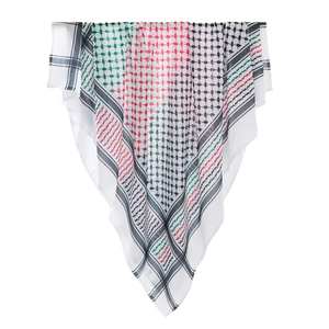 Dernière écharpe carrée Arafat Keffiyeh pour homme, motif nœud noir en coton et polyester, mode estivale Palestine - Product Image 4