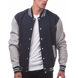 Custom High Quality Canvas Geometric Patch Green Vintage Hip Hop Stand Windproof Eco-Friendly Varsity <b>Jacket</b> Unisex Baseball - Product Image 5