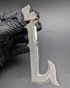Colgante de Lujo de Plata 925 con Moissanita, Letra L, Micro Pavé, Corte Redondo, Unisex, para Uso Diario, Amuleto Temático - Product Image 5