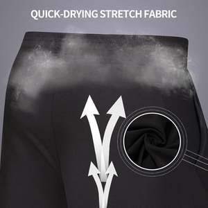 กางเกงขาสั้นผู้ชายพร้อมซับในแบบ 2in1, เอวปรับได้, กระเป๋าคู่, แถบสะท้อนแสง, ผ้าแห้งเร็วสำหรับผู้ชาย - Product Image 6