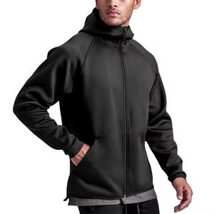 Sudadera con Capucha para Hombre, Personalizada con Logotipo OEM, Deportiva, Casual, con Mangas Raglán, para Invierno, con Cierre y Adornos, 100% Algodón - Product Image 2