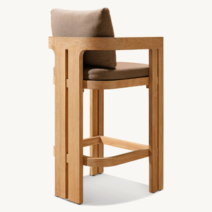 Minimalist Wooden Bar Chair for Restaurant <b>Set</b> Furniture Scandinavian Style Comfortable and <b>Space</b> <b>Saving</b> Design - Product Image 4