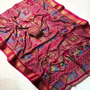 Blusa de Sari de Seda Suave de la Mejor Calidad, Estilo Moderno, Secado Rápido, Ligera, para Bodas, Fiestas, Diwali, Verano - Product Image 1