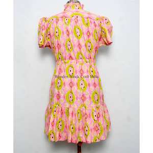 Vestidos Cortos Casuales y Sexys para Mujer, de Alta Calidad, Personalizables al por Mayor, con Estampado Floral, Manga Corta y Corte Ajustado - Product Image 6