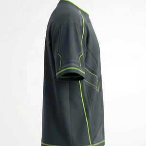 Multi-Panel <b>Patchwork</b> T-<b>shirt</b> Color Block Design Streetwear Fashion Custom Construction Cotton Blend Men's Oversized Fit Quick - Product Image 4