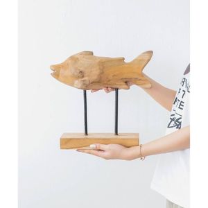 Centro de mesa decorativo de madera de tono natural con etiqueta privada para un estilo orgánico en el hogar y un tema de decoración interior tranquilo. - Product Image 3