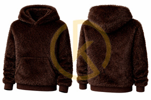 Men's Fur <b>Sherpa</b>-<b>Lined</b> Fleece <b>Hoodie</b> Thermal Long Sleeve Outdoor Tactical Warm Fuzzy Coats Hooded Outwear - Product Image 5