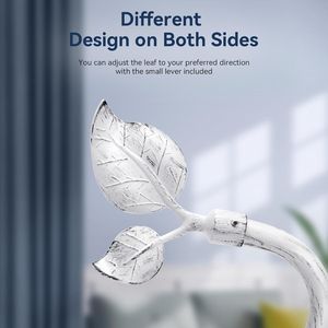 Handmade Metal Leaf Shaped Curtain Holdbacks 2pcs Wall Curtain <b>Tieback</b> <b>Hook</b> Pull Backs Durable Drapes Window Accessories - Product Image 3