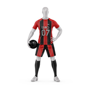 Conjunto de Camiseta y Pantalones Cortos de Fútbol Personalizados para Hombre, 100% Poliéster, Nombre del Equipo, Logotipo y Letras Impresas en la Parte Delantera, Transpirable, de Secado Rápido, Antibacteriano - Product Image 1