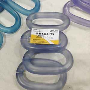 Cadena de Resina Acrílica de Estilo Retro Hecha a Mano, Disponible en Todos los Colores, Cadena de Eslabones Gruesos de Moda con Forma de Ángel y Búho, Artesanía de Resina - Product Image 4