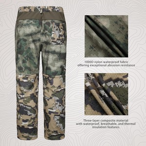 Ensemble de veste et pantalon de camouflage haut de gamme pour la chasse et la randonnée en plein air, durable, fabrication en gros - Product Image 6