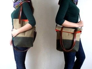 Bolso Tote Impermeable de Lona y Cuero con Cierre Abierto, Bordado, Gran Capacidad, Bolso de Hombro para Mujer, Viajes, Compras LCTB-0055 - Product Image 3