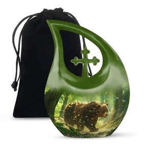 น้ำตาโกศโลหะแข็งสำหรับใส่ขี้เถ้าขี้เถ้ากระดูกหัวใจหัวใจ - Product Image 6