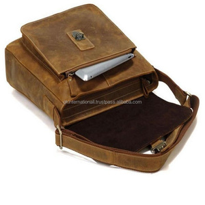 Customized Large Leather Messenger <b>Bag</b> Crossbody Vintage Leather Handbags Shoulder <b>Bag</b> for <b>Men</b> - Product Image 4