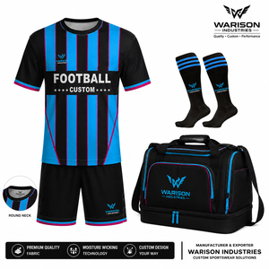 Wholesale Custom Football Sportswear Set Soccer Jersey Kit With Shorts Socks And Sports Travel Bag Breathable Soccer Uniform Set - Product Image 5