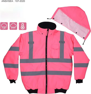 Reflective Fluorescent Hi-Vis Eco-Friendly Quick Dry Quilted Cotton Breathable Body Cooling Safety <b>Jacket</b> <b>for</b> <b>Men's</b> Construction - Product Image 4