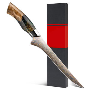 Cuchillo de cocina de cobre damasco hecho a medida con diseño artístico en el mango para cocina gourmet y presentación de alimentos - Product Image 6