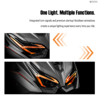 Phare avant LED RGB AEROX Plug-n-Play DRL avec contrôle par application, projecteur Fisheye à 2 lentilles, lampe de modification fabriquée à Taïwan