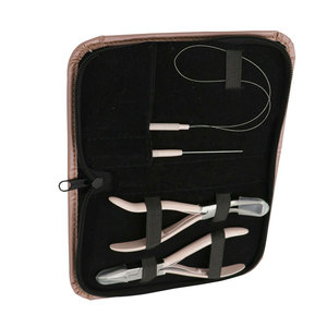 Kit de Extensiones de Cabello con Logotipo Personalizado, Mini Set de Salón con Pinzas de Acero, Silicona y Nylon en Estuche de Cuero Profesional - Product Image 6