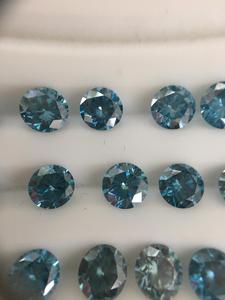 Diamants bleus naturels, taille brillant rond, 1-6 mm, traités thermiquement, qualité VVS-VS, provenant du Maharashtra, pour la fabrication de bijoux - Product Image 4
