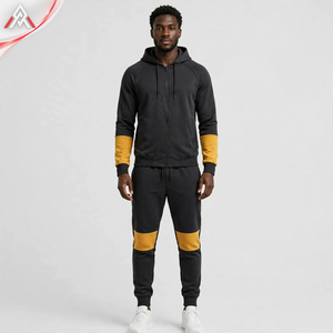 Chándal elegante para hombre, confeccionado con material duradero, ofrece una sensación suave, diseño con capucha y cremallera, chándal para hombre para uso en exteriores - Product Image 1