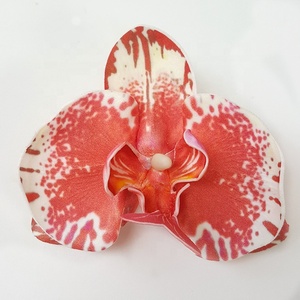 Pinces à cheveux en plastique faites à la main élégantes de qualité supérieure motif d'impression de tatouage Unique Phalaenopsis mousse fleur papillon conception pour cheveux - Product Image 2