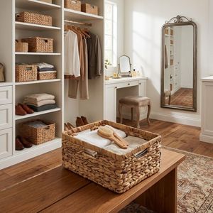 Hand Woven <b>Basket</b> from Eco-friendly Material Water Hyacinth Wholesaler Cheap Price Storage <b>Baskets</b> for Home Use - Product Image 5