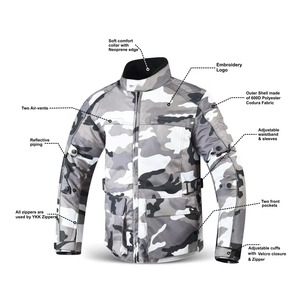 Heavy Duty Windproof 100% Cotton Vintage <b>Motorcycle</b> Long Riding Canvas Black Motocross Stand Collar <b>Motorcycle</b> <b>Jackets</b> - Product Image 6
