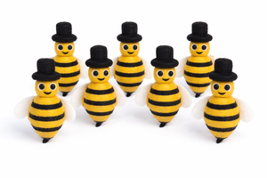 Adorno de Abeja de Fieltro y Lana Hecho a Mano, Juguete de Fieltro con Agujas, Regalo Sensorial Waldorf Montessori para Niños - Product Image 5